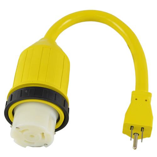 Conntek 14222 NEMA 5-15P to SS2-50R RV / Marine Pigtail Adapter