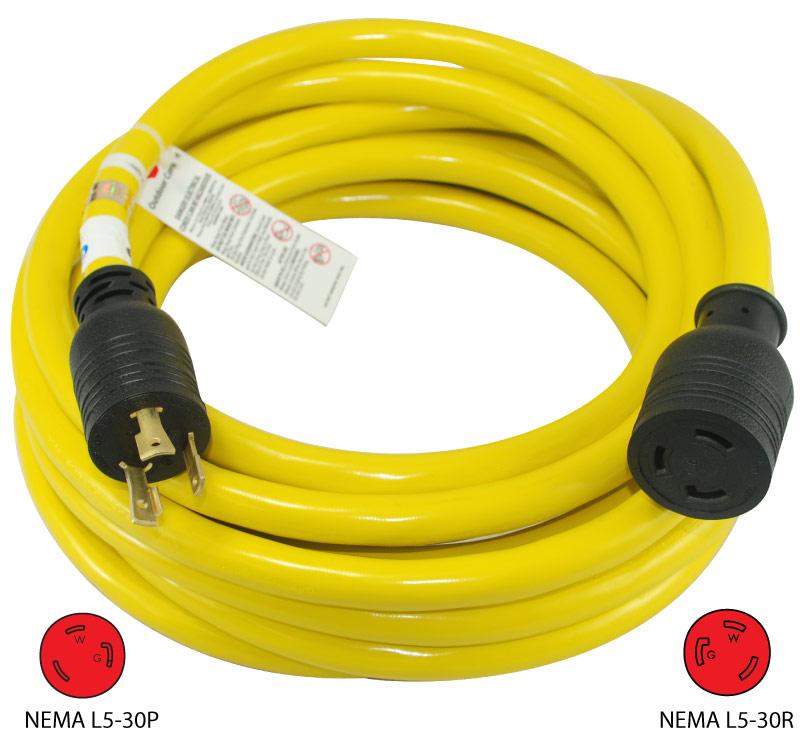 Conntek NEMA L530 30A 125V Generator Extension Cord