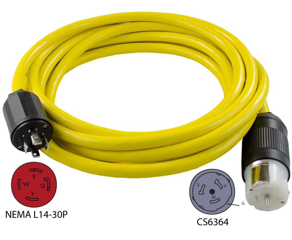 Conntek TEL1430 NEMA L1430 to CS6364 Temp Power Cords