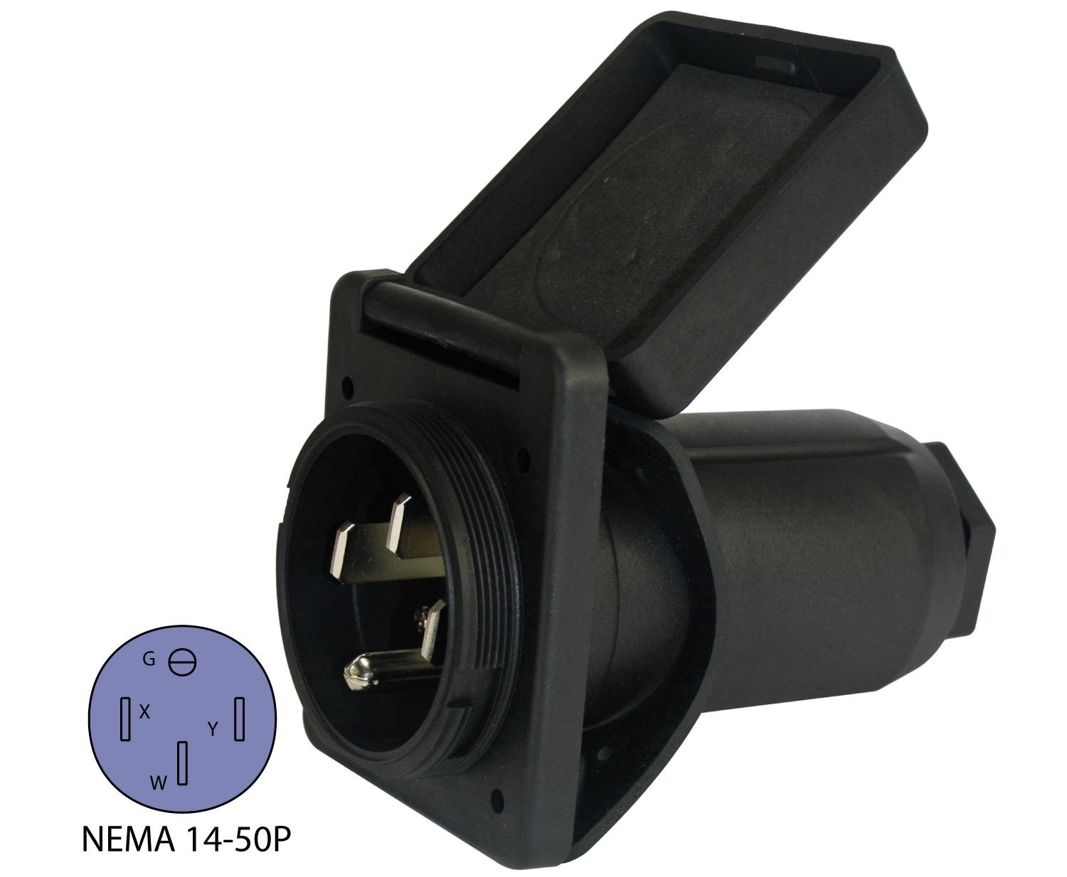 Conntek 80688 Series NEMA 1450 RV Straight Blade 50A Inlets