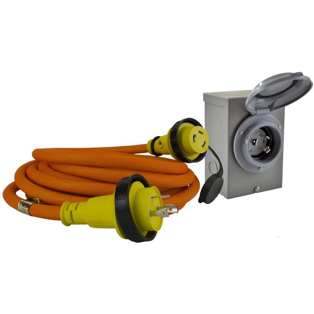 Conntek GIBL530 NEMA L530 Power Cord & Inlet Box Combo