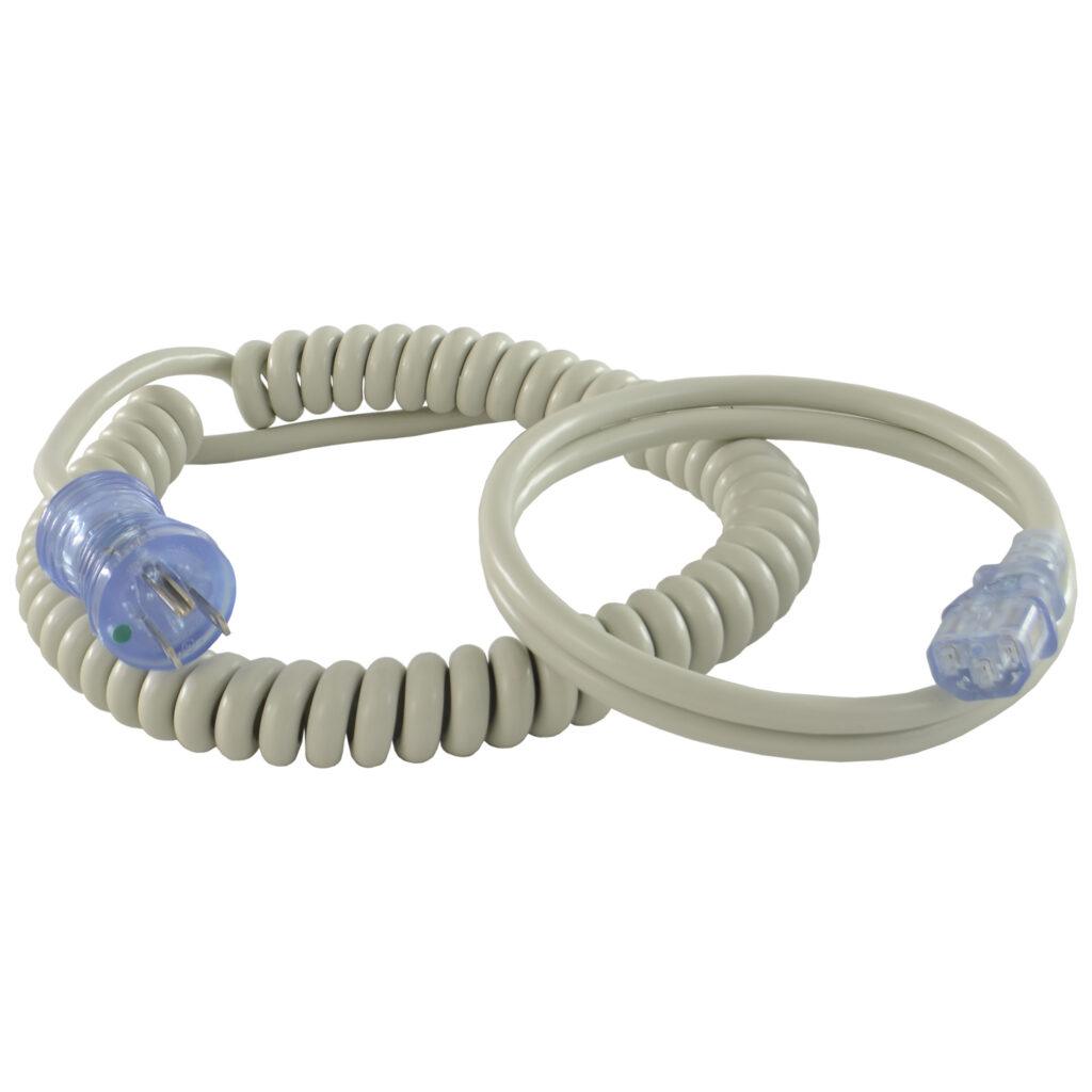Medical / Hospital Grade Coiled Power Cords Cord Depot