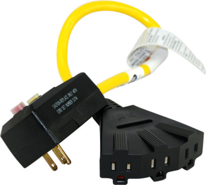 Tri-Outlet NEMA 5-15R Connector and GFCI Plug