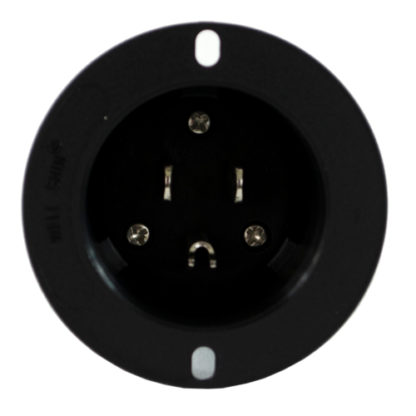 Front View of NEMA 5-15P Flangeed Inlet