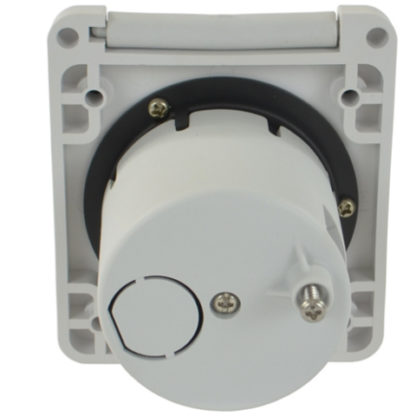 Rear View of Square Inlet with 4 Mounting Screw Holes