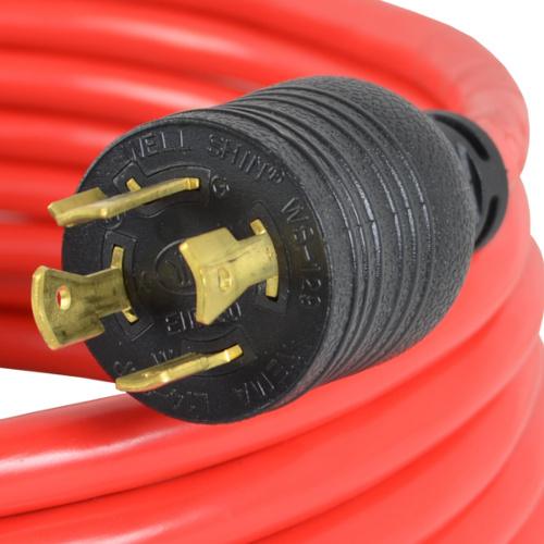 Conntek NEMA L1420P to (4) 515/20R Generator Power Dist. Cords