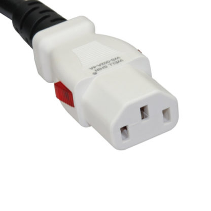 IEC C13 Female Connector With Push Lock Technology