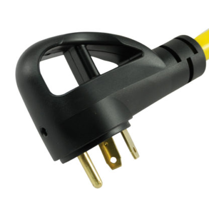 NEMA TT-30P Male Plug With Easy Grip Handle & Built-In LED Power Indicator Light