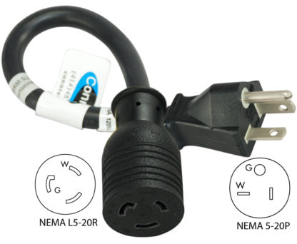 NEMA 5-20P to L5-20R Pigtail Adapter