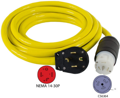 NEMA 14-30P to CS6364 Power Supply Cord