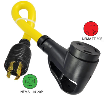 NEMA L14-20P to NEMA TT-30R Pigtail Adapter