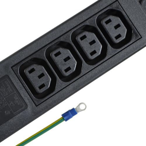 Conntek 55712 IEC C13 Mountable Power Strip With Exterior Ground Wire