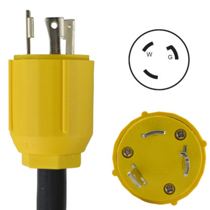 Locking NEMA L5-30P Plug