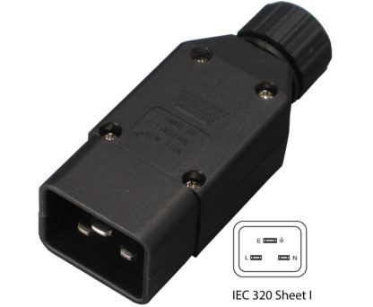 IEC C20 Assembly Male Inlet