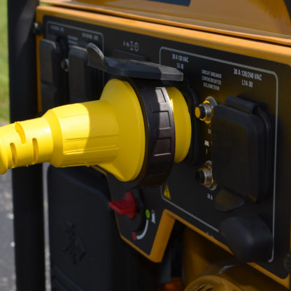 NEMA L5-30P plugged into a generator