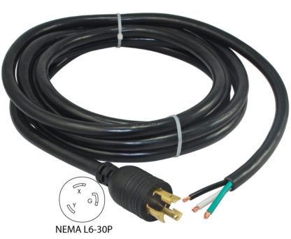 NEMA L6-30P to ROJ Power Supply Cord