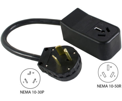 NEMA 10-30P to NEMA 10-50R Pigtail Adapter