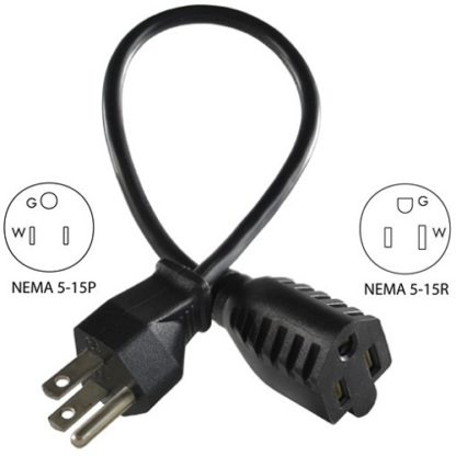 NEMA 5-15P to NEMA 5-15R Outlet Extender Cord