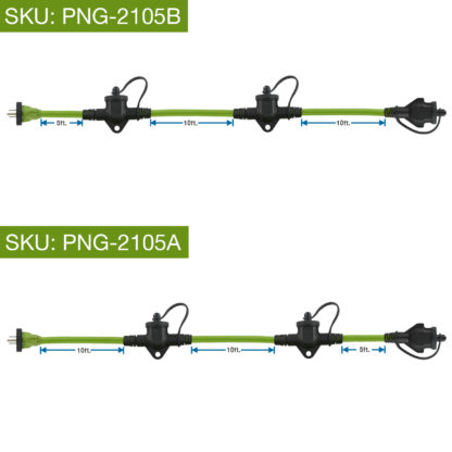 SKU: PNG-2105B (10ft, 10ft, & 5ft) & SKU: PNG-2105A (5ft, 10ft, & 10ft)