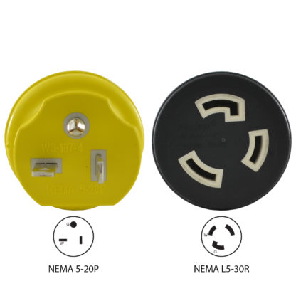 NEMA 5-20P to NEMA L5-30R